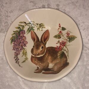 Effetie d’Arte Easter Bunny Bowl; 8.75” Diameter; NWOT; Made in Italy; Pretty